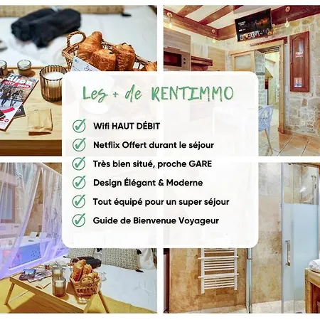L'evasion I Bed&spa I Jacuzzi I Cozy I Hypercentre I Rent Immo 公寓